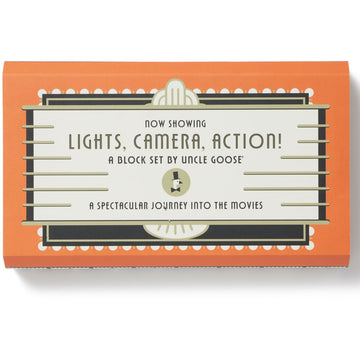 Explore Uncle Goose's unique wooden toys made from natural materials. Safe for kids and crafted in Michigan, our blocks inspire endless imagination and play. Wood Blocks Film Movie themed for Movie Fans